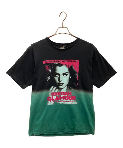 Hysteric Glamour（ヒステリックグラマー）Hysteric Glamour (ヒステリックグラマー) THE DEATH CITY pt Tシャツ ブラック×グリーン サイズ:Lの古着・服飾アイテム
