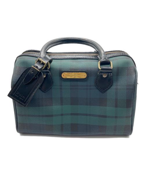POLO RALPH LAUREN（ポロ・ラルフローレン）POLO RALPH LAUREN (ポロ・ラルフローレン) ミニボストンバッグ ネイビー×グリーンの古着・服飾アイテム