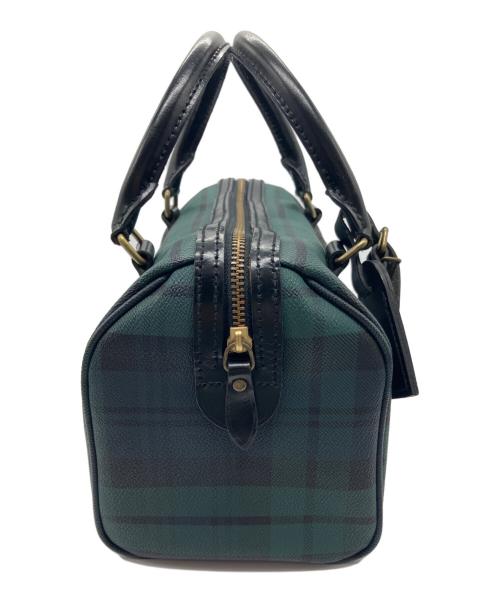 POLO RALPH LAUREN（ポロ・ラルフローレン）POLO RALPH LAUREN (ポロ・ラルフローレン) ミニボストンバッグ ネイビー×グリーンの古着・服飾アイテム