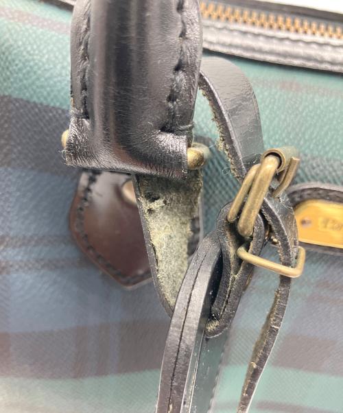 POLO RALPH LAUREN（ポロ・ラルフローレン）POLO RALPH LAUREN (ポロ・ラルフローレン) ミニボストンバッグ ネイビー×グリーンの古着・服飾アイテム