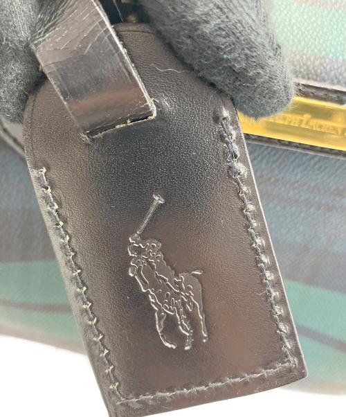 POLO RALPH LAUREN（ポロ・ラルフローレン）POLO RALPH LAUREN (ポロ・ラルフローレン) ミニボストンバッグ ネイビー×グリーンの古着・服飾アイテム
