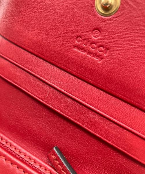 GUCCI（グッチ）GUCCI (グッチ) GGスプリーム チェリー コンパクトウォレット ブラウンの古着・服飾アイテム