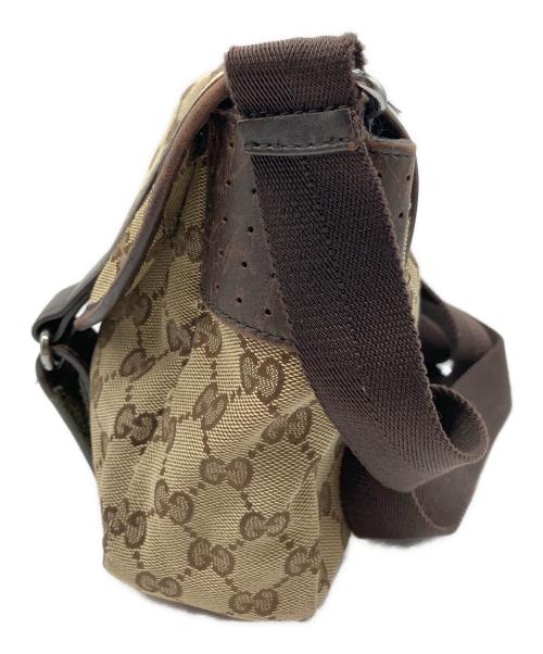 GUCCI（グッチ）GUCCI (グッチ) GGキャンバス ショルダーバッグ ブラウンの古着・服飾アイテム