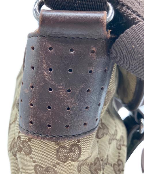 GUCCI（グッチ）GUCCI (グッチ) GGキャンバス ショルダーバッグ ブラウンの古着・服飾アイテム