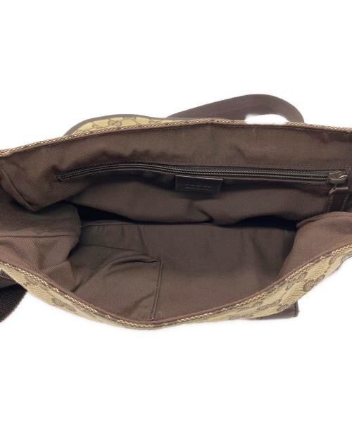 GUCCI（グッチ）GUCCI (グッチ) GGキャンバス ショルダーバッグ ブラウンの古着・服飾アイテム