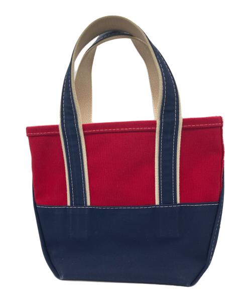L.L.Bean（エルエルビーン）L.L.Bean (エルエルビーン) BEAMS (ビームス) トートバッグ BOAT AND TOTE レッド×ネイビーの古着・服飾アイテム