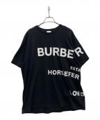 BURBERRY LONDONバーバリーロンドン）の古着「HORSEFERRY PRINT TEE」｜ブラック