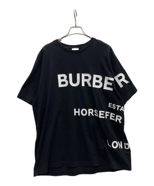 BURBERRY LONDON（バーバリーロンドン）BURBERRY LONDON (バーバリーロンドン) HORSEFERRY PRINT TEE ブラック サイズ:Lの古着・服飾アイテム
