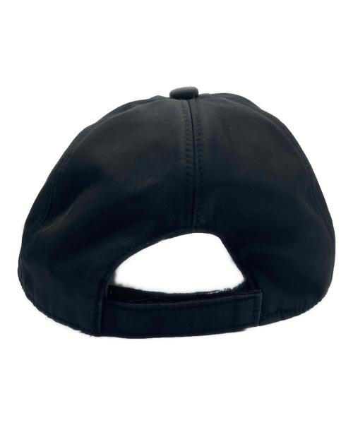 PRADA（プラダ）PRADA (プラダ) ベースボールキャップ ブラック サイズ:Mの古着・服飾アイテム