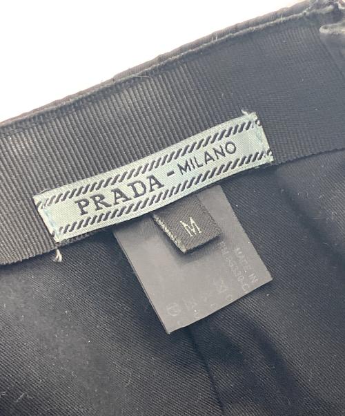 PRADA（プラダ）PRADA (プラダ) ベースボールキャップ ブラック サイズ:Mの古着・服飾アイテム