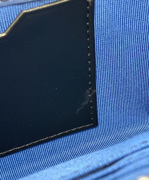 LANVIN en Bleu（ランバンオンブルー）LANVIN en Bleu (ランバンオンブルー) ラウンドファスナー長財布 ブルー×ブラックの古着・服飾アイテム