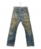 LEVI'Sリーバイス）の古着「デニムパンツ ボタン裏6/66前期/シングルステッチ/縮率8％/不均等V」｜インディゴ