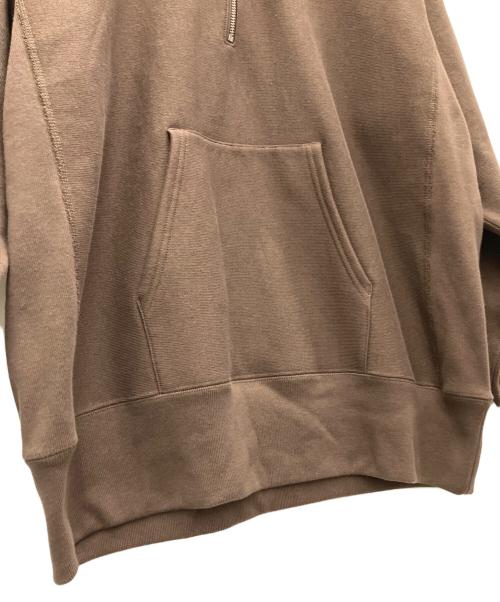 Champion（チャンピオン）Champion (チャンピオン) ハーフジップスウェット ブラウン サイズ:XLの古着・服飾アイテム
