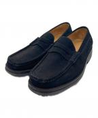 BALLYバリー）の古着「スエードコインローファー」｜ブラック