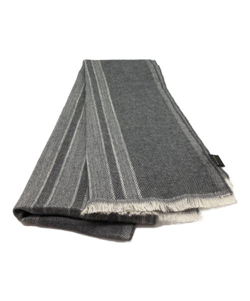 BVLGARI（ブルガリ）BVLGARI (ブルガリ) シルク混ロゴストール グレーの古着・服飾アイテム