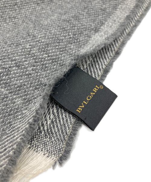 BVLGARI（ブルガリ）BVLGARI (ブルガリ) シルク混ロゴストール グレーの古着・服飾アイテム