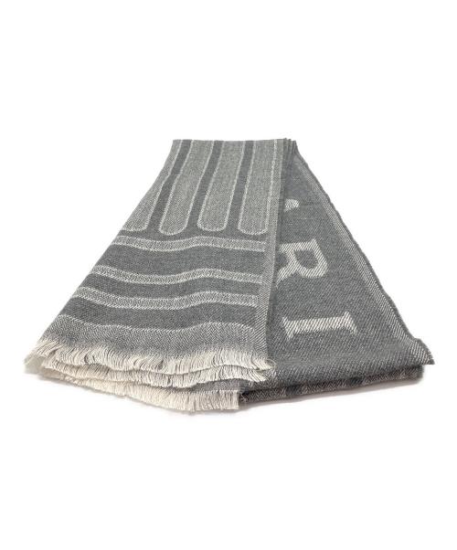 BVLGARI（ブルガリ）BVLGARI (ブルガリ) シルク混ロゴストール グレーの古着・服飾アイテム