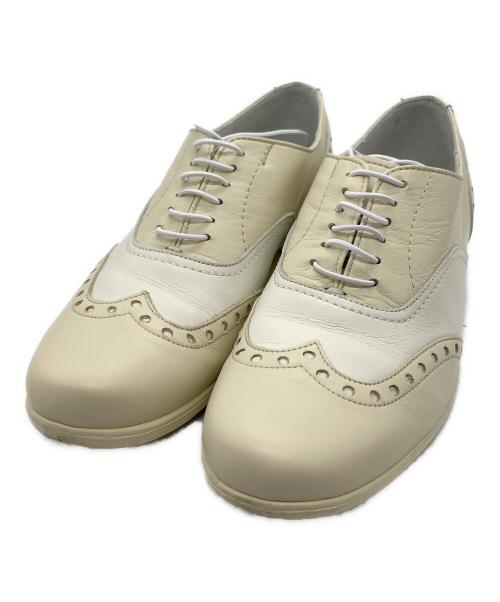 travel shoes by chausser（トラベルシューズバイショセ）TRAVEL SHOES by chausser (トラベルシューズバイショセ) ウィングチップシューズ アイボリー×ホワイト サイズ:23.5の古着・服飾アイテム