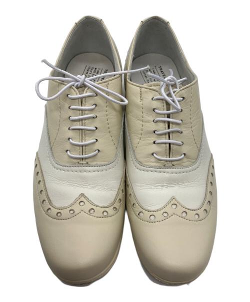 travel shoes by chausser（トラベルシューズバイショセ）TRAVEL SHOES by chausser (トラベルシューズバイショセ) ウィングチップシューズ アイボリー×ホワイト サイズ:23.5の古着・服飾アイテム