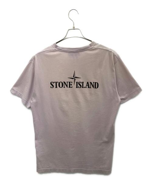 STONE ISLAND（ストーンアイランド）STONE ISLAND (ストーンアイランド) INSTITUTIONAL プリント クルーネック Tシャツ ピンク サイズ:Lの古着・服飾アイテム