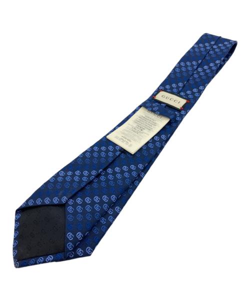 GUCCI（グッチ）GUCCI (グッチ) GGパターン シルクネクタイ ネイビー サイズ:-の古着・服飾アイテム