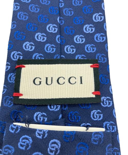 GUCCI（グッチ）GUCCI (グッチ) GGパターン シルクネクタイ ネイビー サイズ:-の古着・服飾アイテム