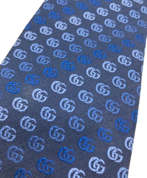GUCCI（グッチ）GUCCI (グッチ) GGパターン シルクネクタイ ネイビー サイズ:-の古着・服飾アイテム