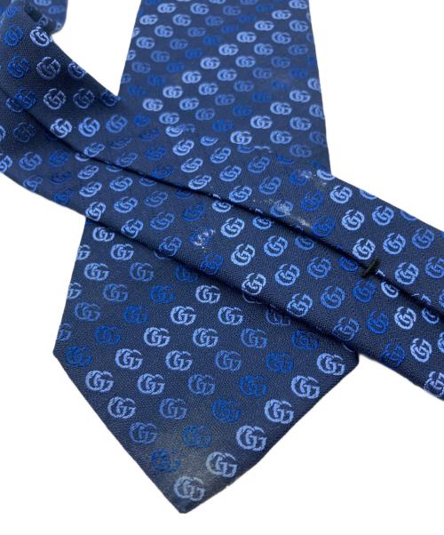 GUCCI（グッチ）GUCCI (グッチ) GGパターン シルクネクタイ ネイビー サイズ:-の古着・服飾アイテム