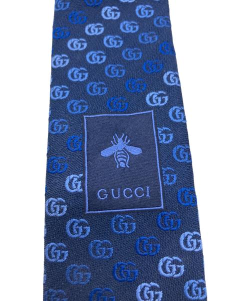 GUCCI（グッチ）GUCCI (グッチ) GGパターン シルクネクタイ ネイビー サイズ:-の古着・服飾アイテム