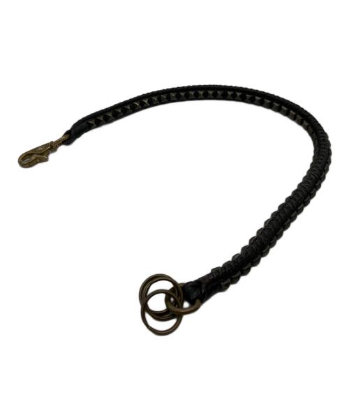 CALEE（キャリー）CALEE (キャリー) スタッズウォレットチェーン ブラック×ゴールドの古着・服飾アイテム