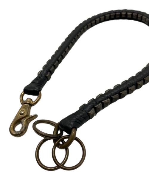 CALEE（キャリー）CALEE (キャリー) スタッズウォレットチェーン ブラック×ゴールドの古着・服飾アイテム