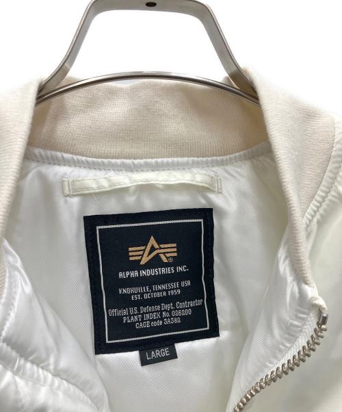 ALPHA（アルファ）ALPHA (アルファ) フライトジャケット ホワイト サイズ:SIZE Lの古着・服飾アイテム