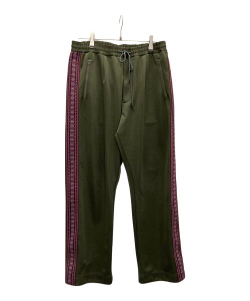 JOURNAL STANDARD TRISECT（ジャーナルスタンダード トライセクト）JOURNAL STANDARD TRISECT (ジャーナルスタンダード トライセクト) トラックパンツ カーキ×パープル サイズ:Lの古着・服飾アイテム