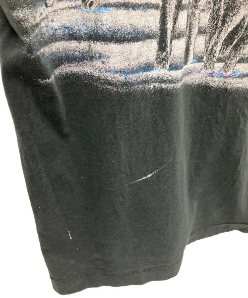 FRUIT OF THE LOOM（フルーツオブザルーム）FRUIT OF THE LOOM (フルーツオブザルーム) プリントTシャツ ブラック×パープル サイズ:XXLの古着・服飾アイテム