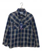 The Duffer of ST.Georgeザ ダファーオブセントジョージ）の古着「オンブレ―チェックシャツブルゾン」｜ネイビー×グレー