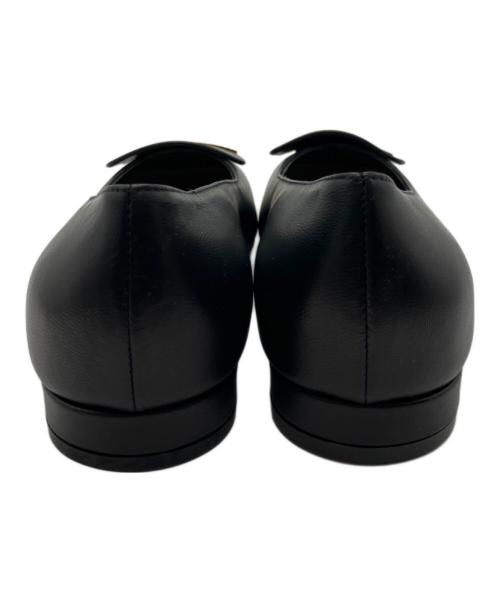 sergio rossi（セルジオロッシ）sergio rossi (セルジオロッシ) フラットパンプス ブラック サイズ:38の古着・服飾アイテム