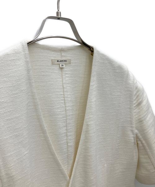 BLAMINK（ブラミンク）BLAMINK (ブラミンク) ショートスリーブロングコート アイボリー サイズ:36の古着・服飾アイテム