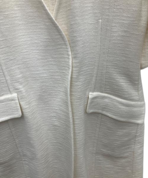 BLAMINK（ブラミンク）BLAMINK (ブラミンク) ショートスリーブロングコート アイボリー サイズ:36の古着・服飾アイテム