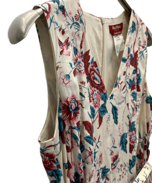 Max Mara Studio（マックスマーラ ストゥディオ）MAX MARA STUDIO (マックスマーラ ストゥディオ) ノースリーブ・キャミソールワンピース アイボリー×レッド サイズ:SIZE42の古着・服飾アイテム