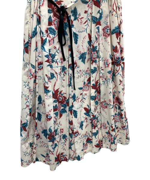 Max Mara Studio（マックスマーラ ストゥディオ）MAX MARA STUDIO (マックスマーラ ストゥディオ) ノースリーブ・キャミソールワンピース アイボリー×レッド サイズ:SIZE42の古着・服飾アイテム