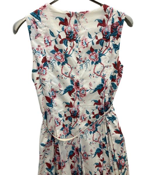 Max Mara Studio（マックスマーラ ストゥディオ）MAX MARA STUDIO (マックスマーラ ストゥディオ) ノースリーブ・キャミソールワンピース アイボリー×レッド サイズ:SIZE42の古着・服飾アイテム