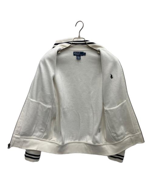 POLO RALPH LAUREN（ポロ・ラルフローレン）POLO RALPH LAUREN (ポロ・ラルフローレン) ワンポイント刺繍トラックジャケット ホワイト×ブラック サイズ:Sの古着・服飾アイテム