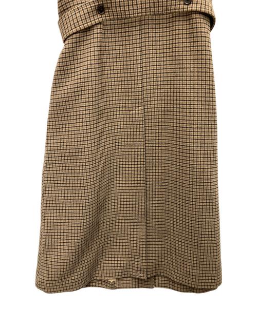 GU（ジーユー）GU (ジーユー) rokh (ロク) 2ピースコート ブラウン サイズ:XLの古着・服飾アイテム