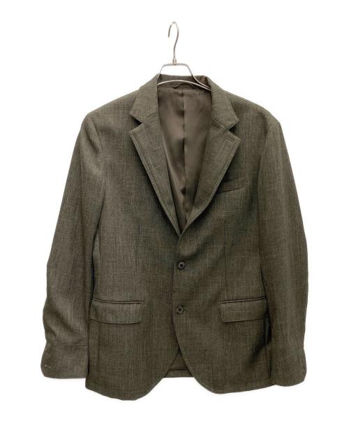 MICHEL KLEIN HOMME（ミッシェルクラン オム）MICHEL KLEIN HOMME (ミッシェルクラン オム) ツイード調コンバーチブルジャケット ブラウン サイズ:SIZE51の古着・服飾アイテム