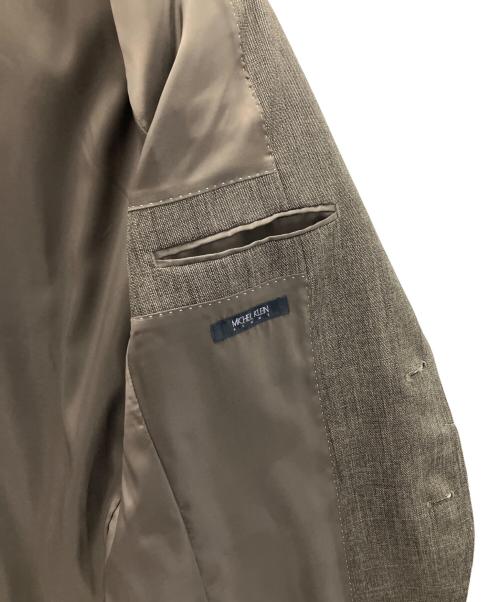 MICHEL KLEIN HOMME（ミッシェルクラン オム）MICHEL KLEIN HOMME (ミッシェルクラン オム) ツイード調コンバーチブルジャケット ブラウン サイズ:SIZE51の古着・服飾アイテム