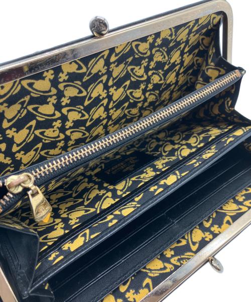 Vivienne Westwood（ヴィヴィアンウエストウッド）Vivienne Westwood (ヴィヴィアンウエストウッド) がま口長財布 ブラックの古着・服飾アイテム