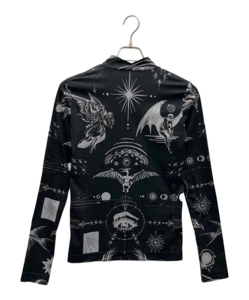 Jean Paul GAULTIER（ジャンポールゴルチェ）Jean Paul GAULTIER (ジャンポールゴルチェ) sacai (サカイ) Print Long Sleeve T-Shirt ブラック サイズ:SIZE2の古着・服飾アイテム