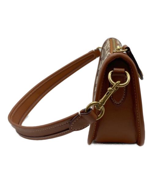COACH（コーチ）COACH (コーチ) DISNEY (ディズニー) スウィンガー 20 シグネチャー テキスタイル ジャガードパッチ ショルダーバッグ ブラウンの古着・服飾アイテム