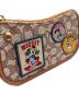 中古・古着 COACH (コーチ) DISNEY (ディズニー) スウィンガー 20 シグネチャー テキスタイル ジャガードパッチ ショルダーバッグ ブラウン：18000円