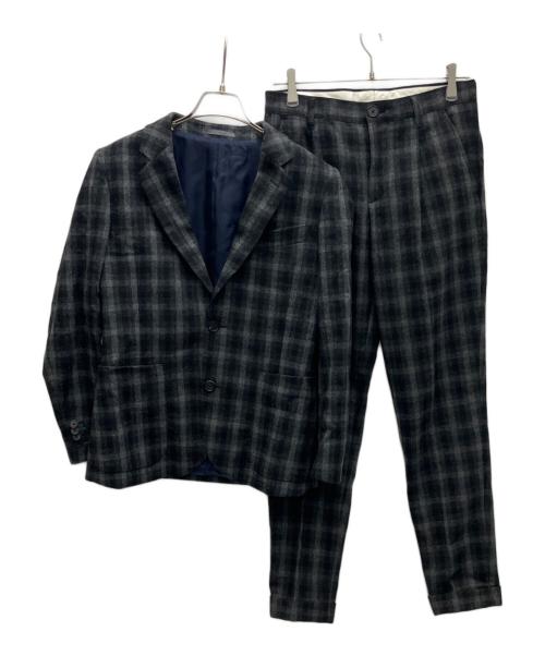 PS Paul Smith（ＰＳポールスミス）PS Paul Smith (ＰＳポールスミス) 2Bセットアップスーツ グレー×ブラック サイズ:SIZE Sの古着・服飾アイテム